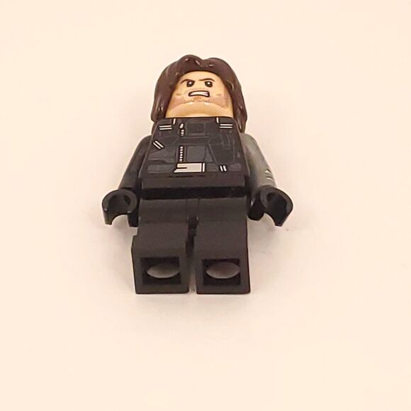 LEGO Minifigure Marvel Super Heroes Winter Soldier / Bucky Barnes sh0257 W/gun - Picture 6 of 11